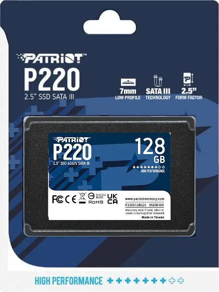 Накопичувач SSD Patriot P220 2.5" SATAIII TLC 128GB (P220S128G25) - фото 4