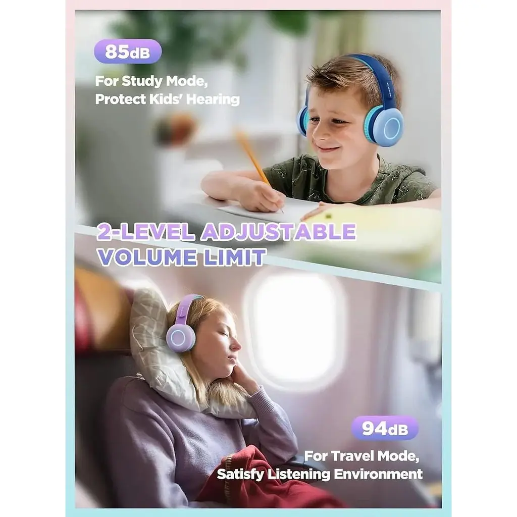 Бездротові навушники Biggerfive Bluetooth для дітей із 7 світлодіодними лампами - фото 6