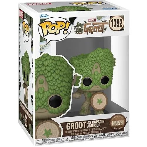 Фігурка Funko Pop Марвел Грут We are Groot Groot Captain America 10 см FP WG GA 1392 - фото 3