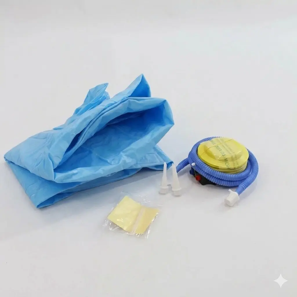 Дитяча Надувна ванна з насосом Intime Baby Bath Tub Блакитний - фото 5