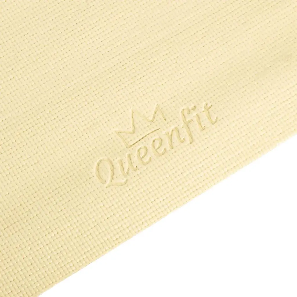 Коврик для фитнеса и йоги Queenfit 0.5 см желтый - фото 4