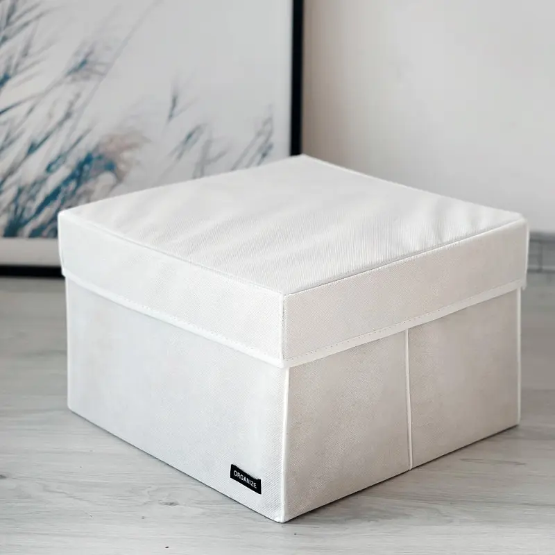 Короб  ORGANIZE  для іграшок та настільних ігор L з кришкою - 30*30*20 см (білий) - фото 2