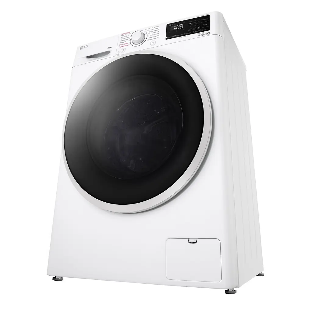 Пральна машина LG фронтальна, 8,5 кг, 1200, A+++, 48см, дисплей, пара, інвертор, білий (F2V3GS7WW) - фото 6