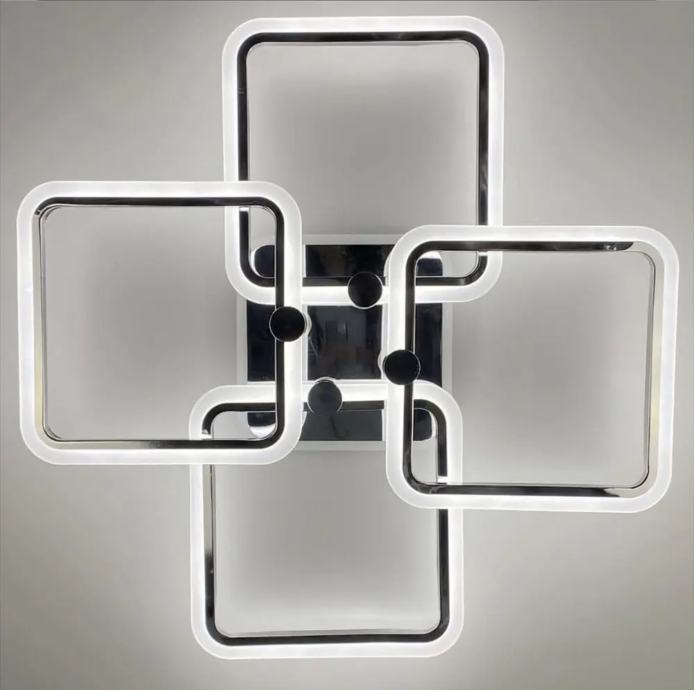 Светодиона люстра chrome на 4 рожка квадратной формы Line.F A 2503/4S CR - фото 4