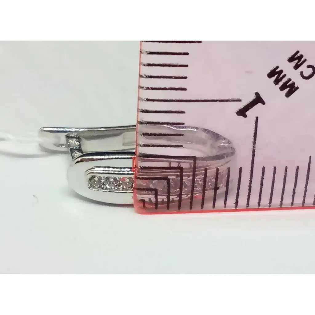 Золоті сережки Столична Ювелірна Фабрика з фіанітами. 110535Б - фото 3