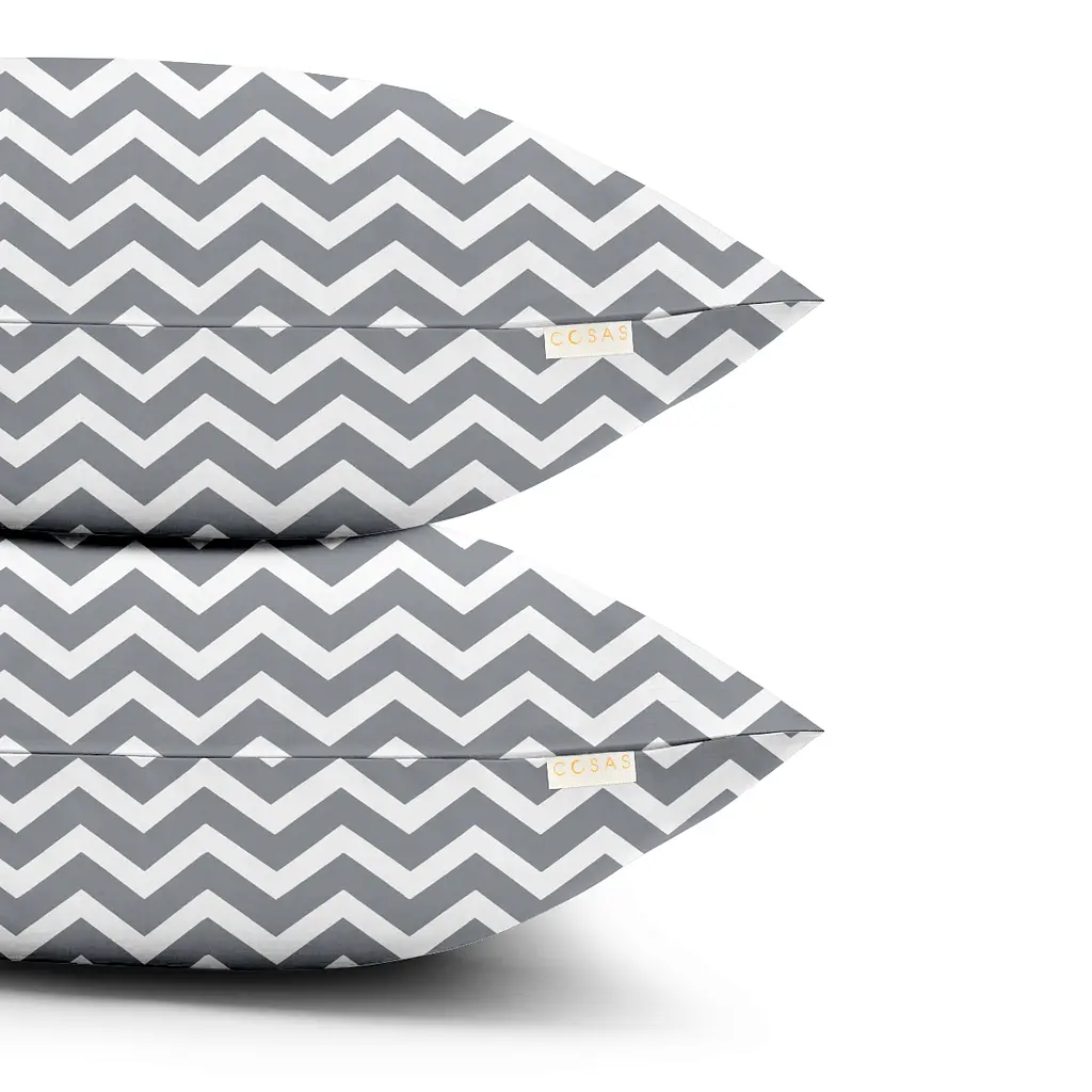 Наволочка Cosas Grey Zigzag 40х60 см (Зигзаг_серый_н_1) - фото 2