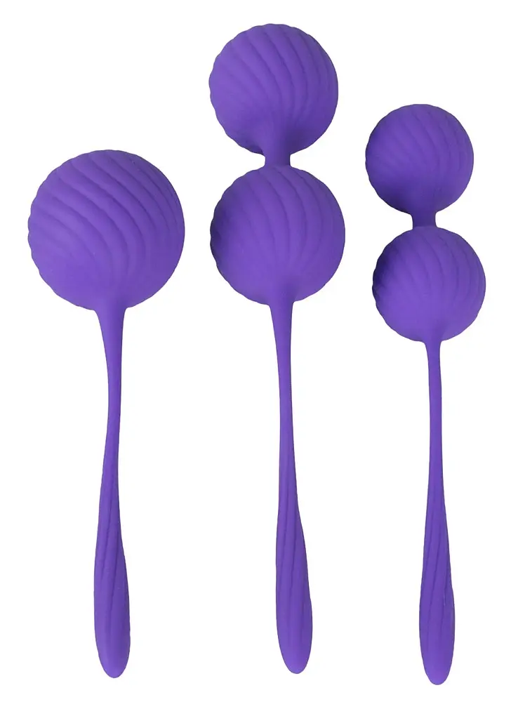 Вагінальні кульки Sweet Smile 3 Kegel Training Balls, 3 шт., фіолетовий - фото 1