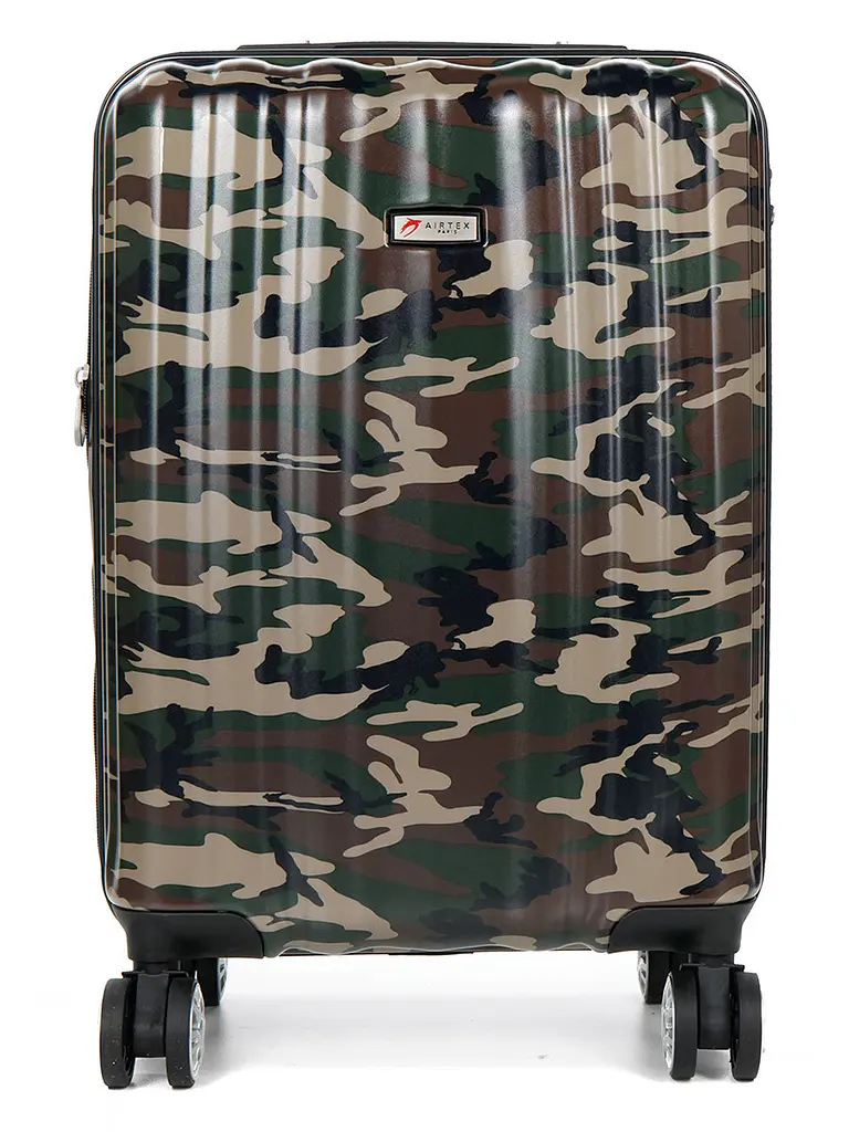 Валіза Малий (S) Полікарбонат під Ручну поклажу Airtex 960 Camo 35 л 54x35x20 см Мілітарі хакі - фото 3