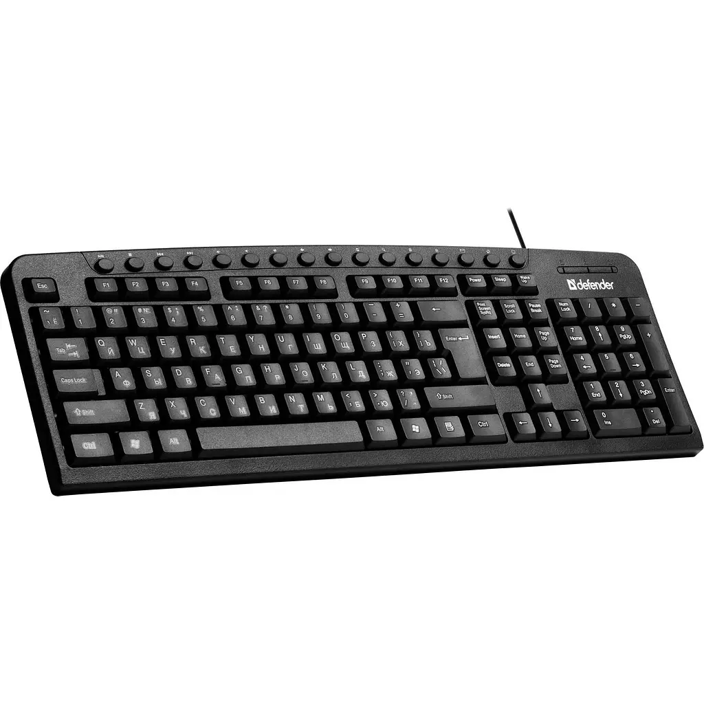 Клавіатура Defender Focus HB-470 UKR USB Black (45471) [160268] - фото 2
