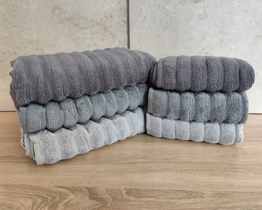 Набір турецьких махрових рушників Cestepe MicroCotton Premium 3 штуки 50x90 + 3 штуки 70х140 Ezgi 9 щільність 600 г/м2 - фото 5