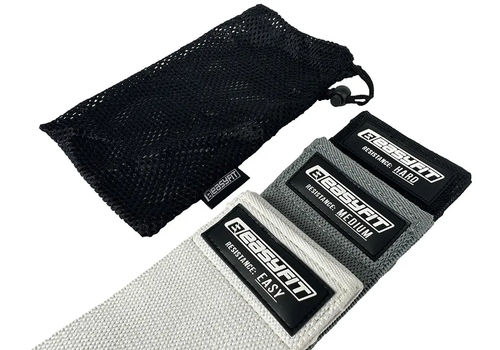 Набор резинок для фитнеса EasyFit тканевых 3 шт. (EF-1820) - фото 5
