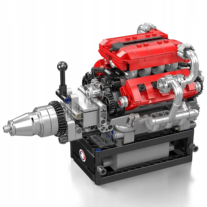 Конструктор двигун Mould King Ferrari V8 моторизований восьмициліндровий для дітей та дорослих мотор 750 деталей - фото 2