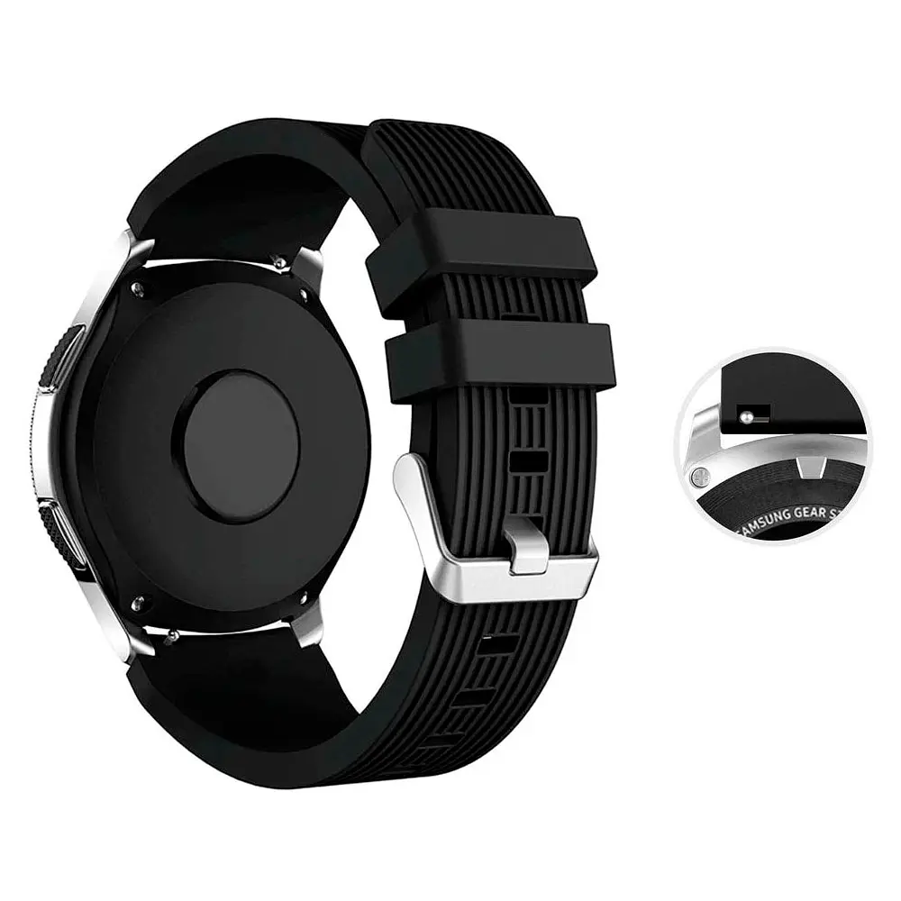 Ремешок для Huawei Watch GT 2 Pro - черный силикон размер L ширина крепления 22мм Watchbands Galaxy (WB001-HUAWEI-GALAXY-BLGT2PRO) - фото 2