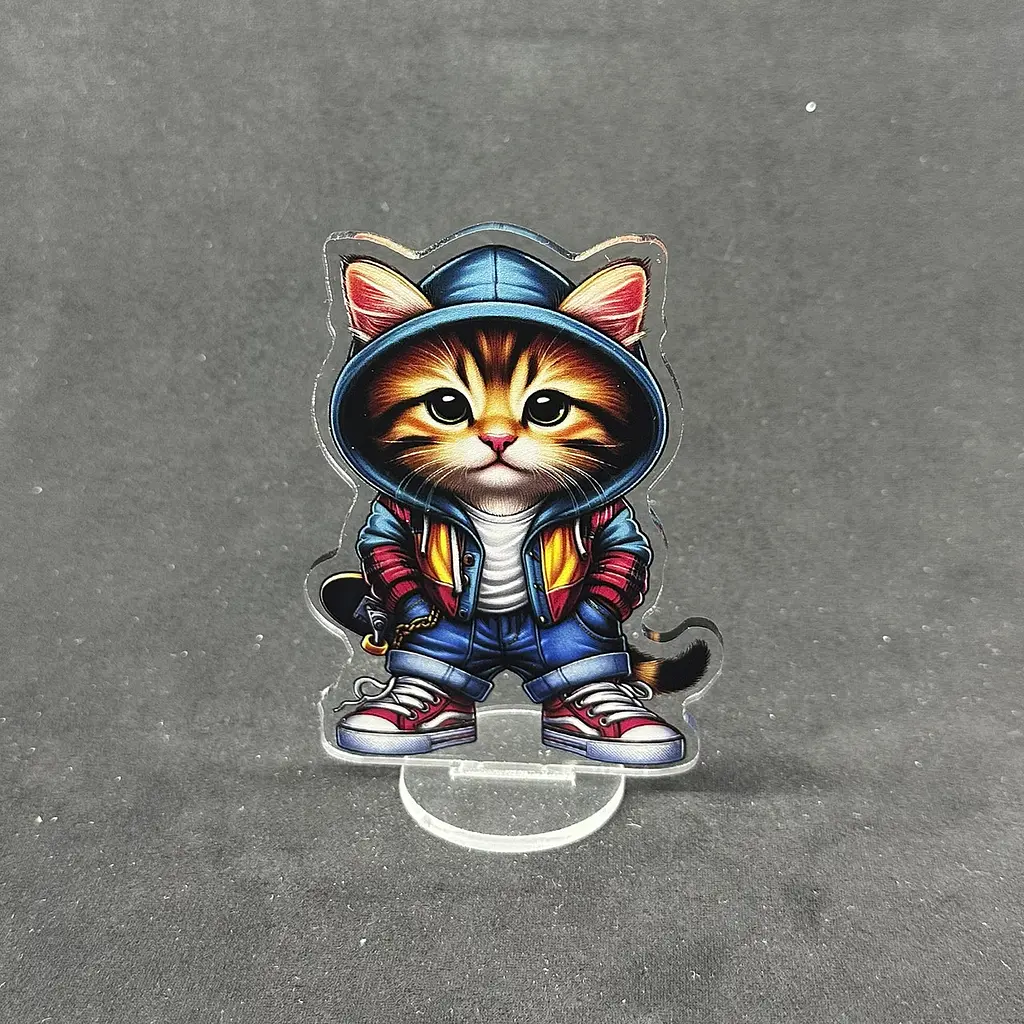 Акрилова колекційна фігурка Chibi Котик 10 cм