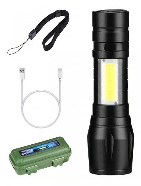 Ліхтар ручний POLICE 511-T6-450 lum USB вбудований акумулятор 300 метрів zoom (2766) - фото 4