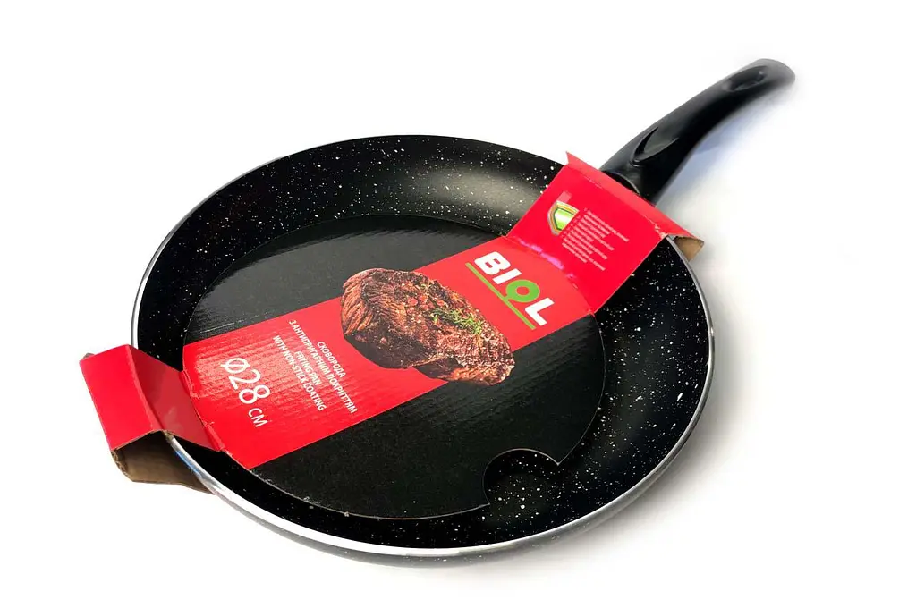 Сковорода антипригарна Biol 28 см Lite алюміній 2811Р - фото 2