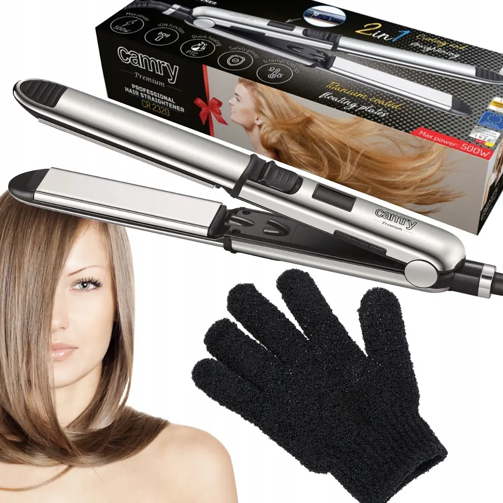 Выпрямитель для волос 2 в 1 Camry CR 2320 нержавеющая сталь - фото 4