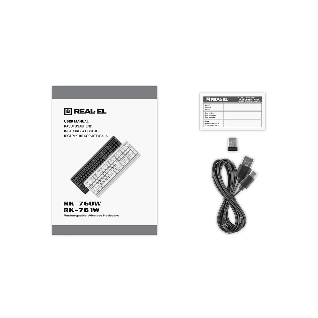 Клавіатура REAL-EL RK-760W Wireless Black (EL123100058) - фото 8
