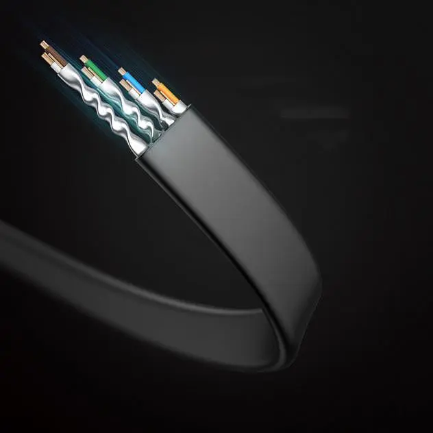 Высокоскоростной интернет кабель RJ45 Cat8 Ethernet UGREEN плоский Lan сетевой кабель 0.5 м 40 Гбит/с (10979) - фото 3