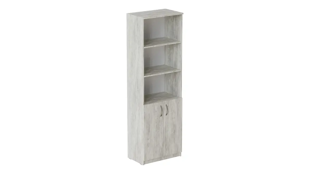 Шафа Анжело Ferrum-decor на 5 полиць з 2 дверима 1900x600x380 ДСП Бетон 16 мм (FRD-105000) - фото 2