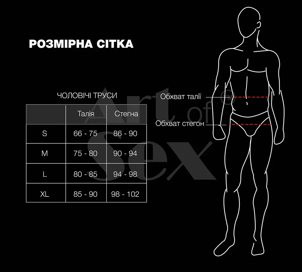 Чоловічі труси з сюрпризом Art of Sex - Gladiator, чорні з ефектом мокрого оксамиту, розмір S - фото 4