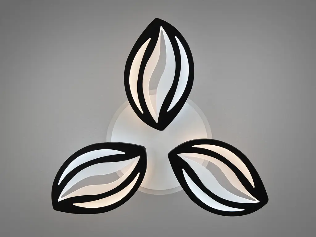 Черный потолочный лед люстра с пультом, димером и подсветкой, 52W - фото 3