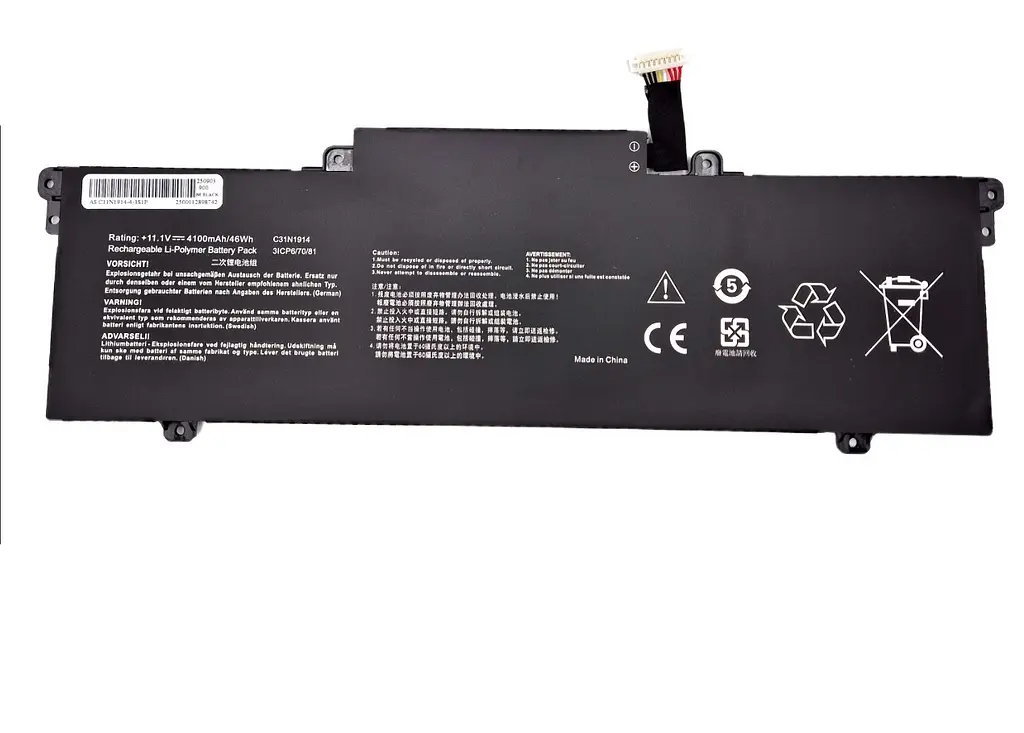 Акумулятор C31N1914 для Asus ZenBook 14 UX425QA UX435EA UX435EAL UX435EG UX425UG UM425QA UM425UAZ B5402CBA B7402FBA (11.1V 4100 mAh 45.5Wh) - фото 2