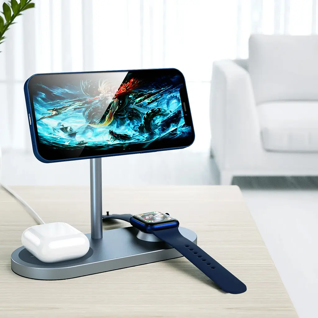 Бездротовий зарядний пристрій Wiwu 3in1 Power Air X23 MagSafe 15W [112546] - фото 4