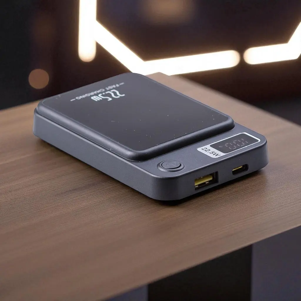 Портативний універсальний павербанк Li-Pol 5000 мАг/mAh із роз'ємами USB-C/USB-A Power bank Smart X портативний зарядний пристрій зі швидкою зарядкою 22.5 W для телефону та інших пристроїв Чорний - фото 5