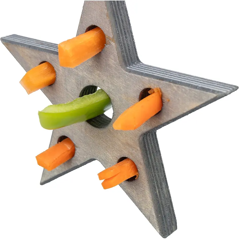 Іграшка для гризунів Trixie Зірка для ласощів 14x17 см сіра (92655_Christmas) - фото 4