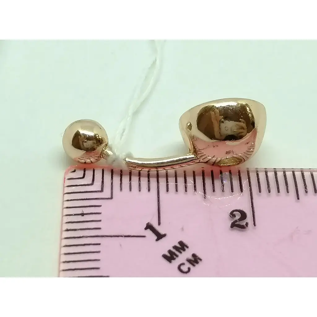 Серебряная серьга для пирсинга пупка Silvex 925. ПР3Ф/020 - фото 3