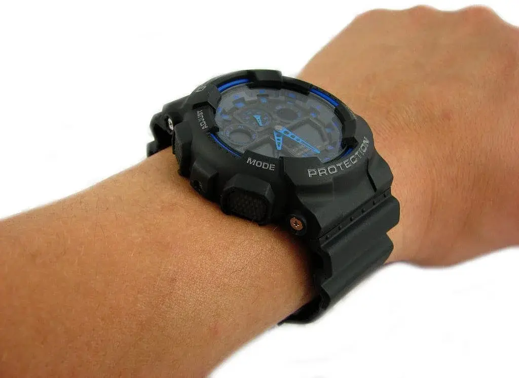 Наручний годинник ударостійке кварцове Casio G-Shock GA-100-1A2ER Оригінал для чоловіків з полімерним ремінцем - фото 7