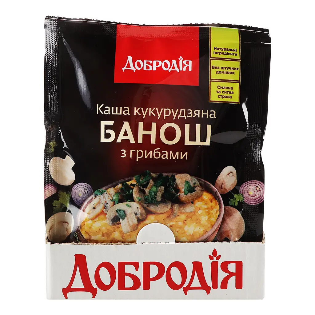 Каша Добродія Банош кукурузная с грибами 40 г (916671) - фото 4