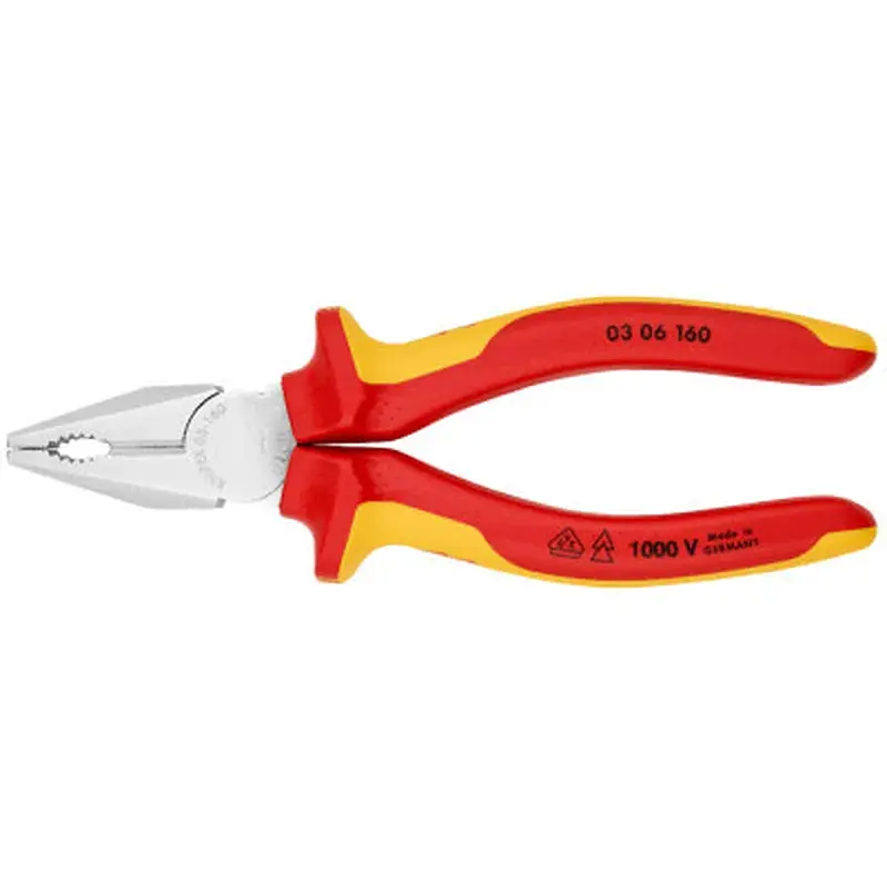 Плоскогубці KNIPEX комбіновані діелектричні VDE (03 06 160) - фото 3