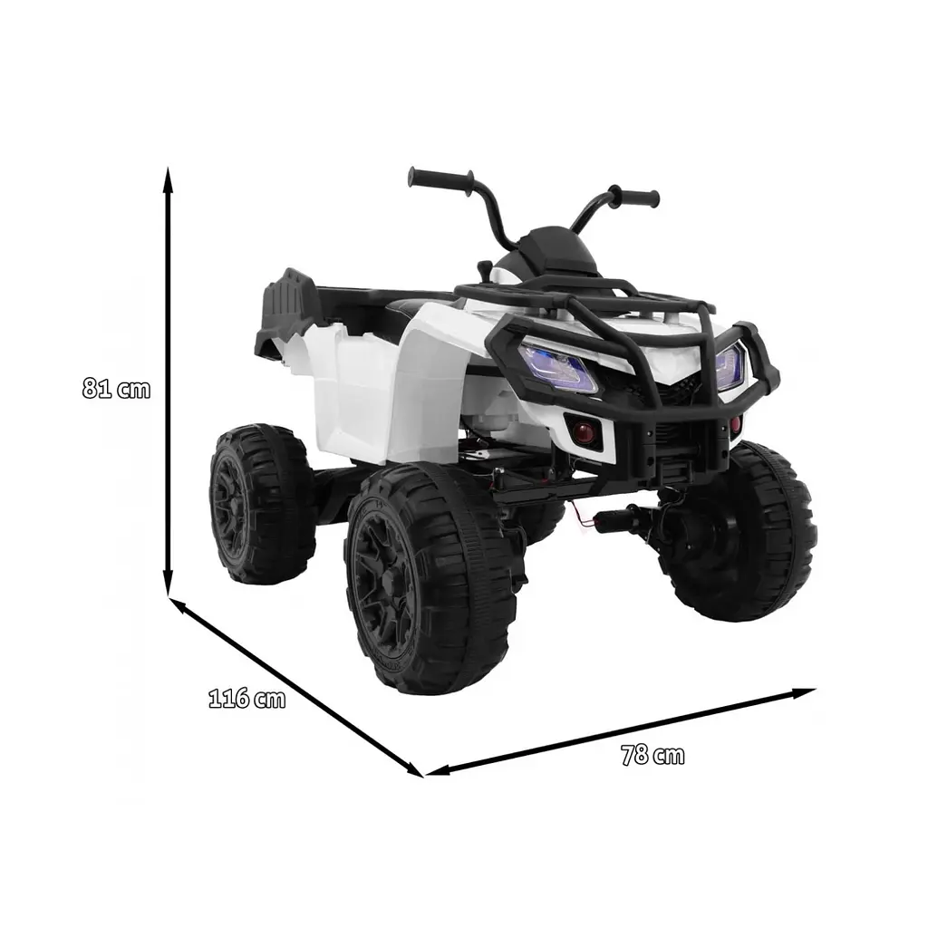 Квадроцикл Ramiz XL ATV 12 В, белый (PA.BDM0909.BIA) - фото 2