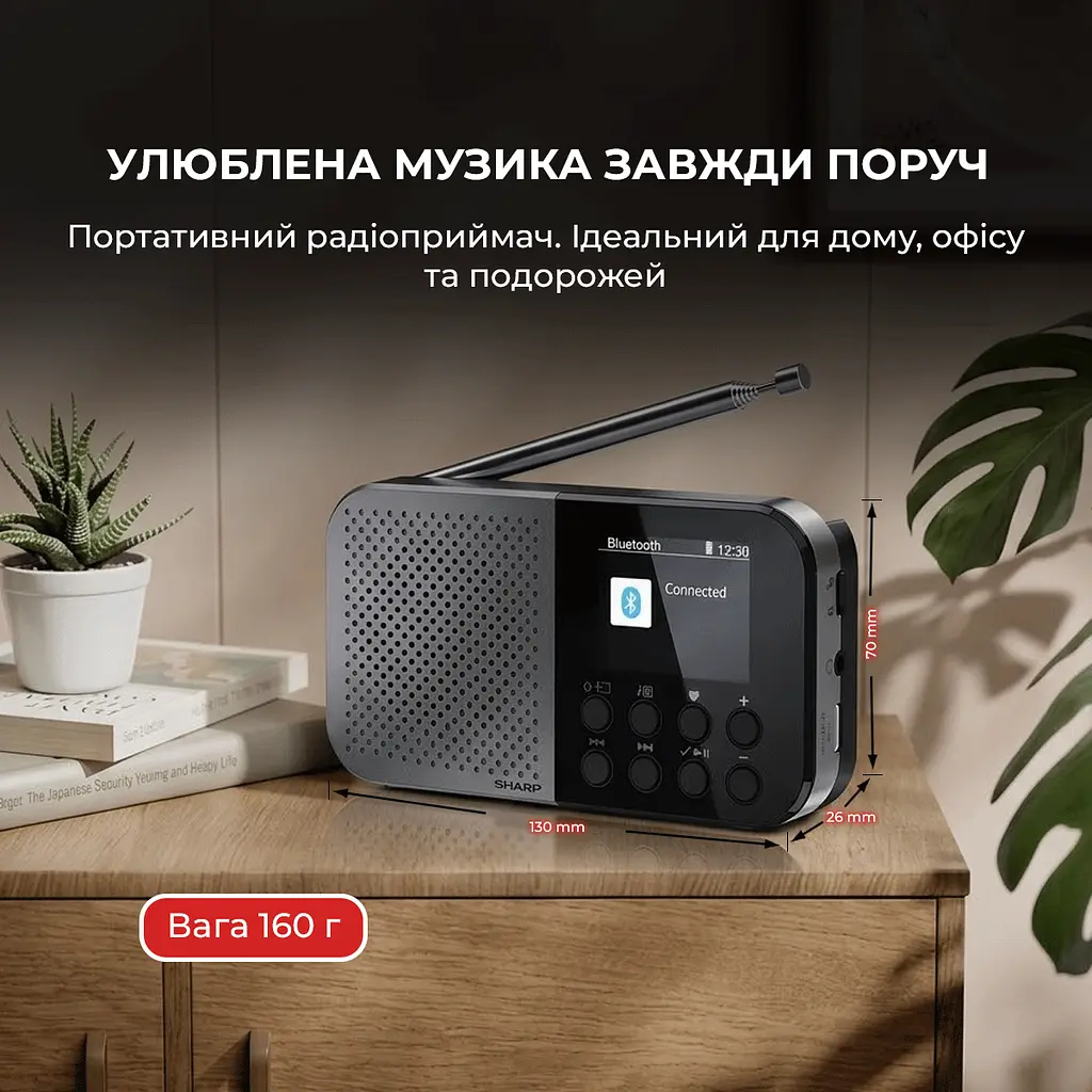 Радіоприймач Sharp DR-P520 Storm Grey - фото 3