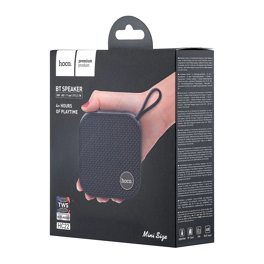 Портативна Bluetooth-колонка Hoco HC22 Auspicious sports BT speaker Чорна - фото 2