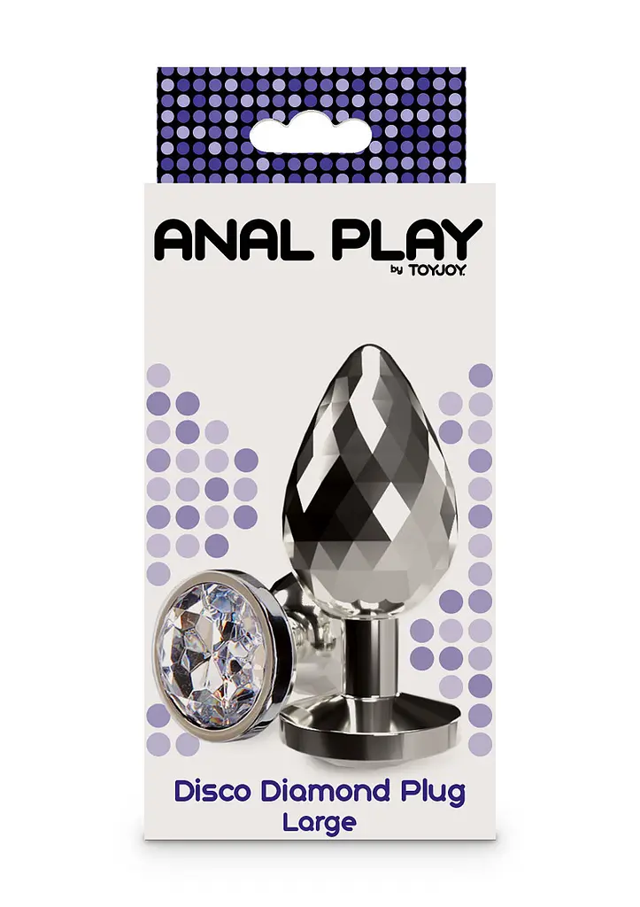 Анальна пробка Anal Play Disco Diamond Plug Large 9.7 см (сріблястий) - фото 4