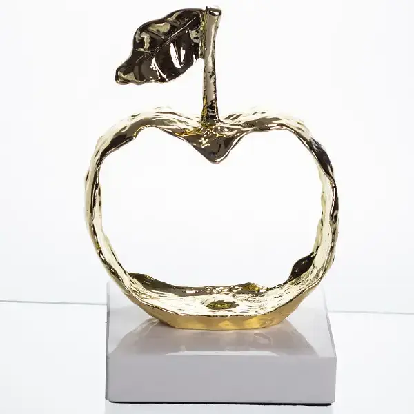 Декоративна фігурка Yiwu Apple 11х10х18 см металева статуетка колекційна для дому яблуко декор на камін HP-7-13 - фото 3