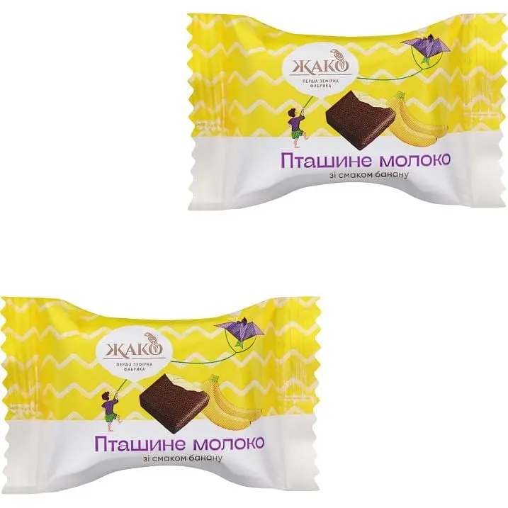 Уцінка. Цукерки Жако Пташине молоко з банановим смаком 2.7 кг - фото 2