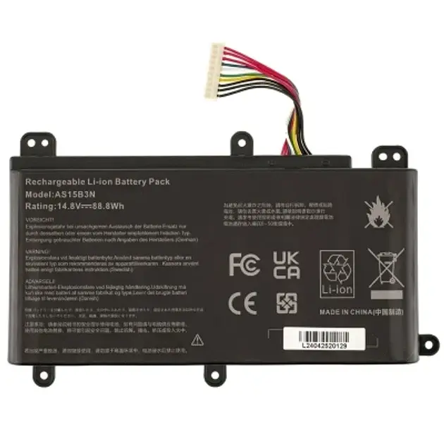 Аккумулятор для ноутбука Acer AS15B3N, 5200mAh (77Wh), 8cell, 14.8V, Li-ion AlSoft (A71013) - фото 3