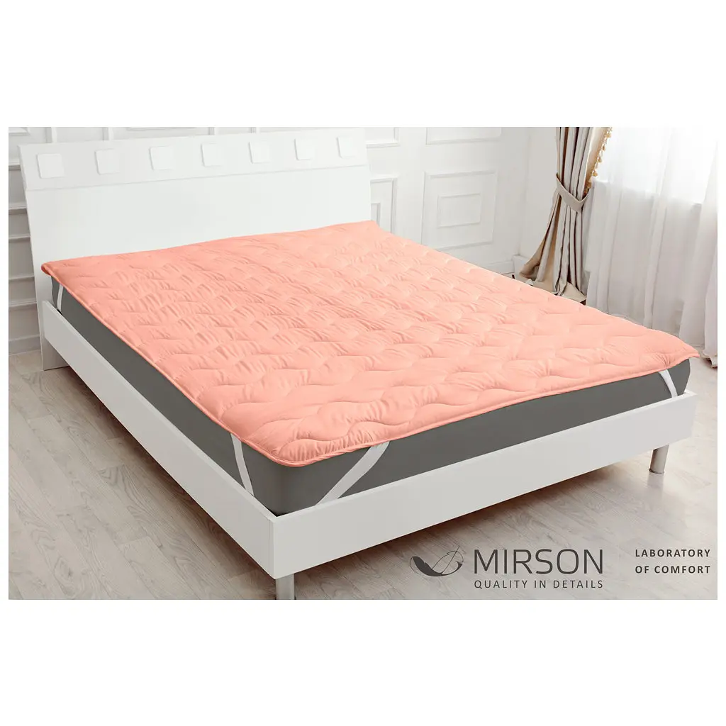 Наматрацник MirSon №1757 Eco Light Coral EcoSilk на гумці в кутках 80x200 см (2200003711196) - фото 3