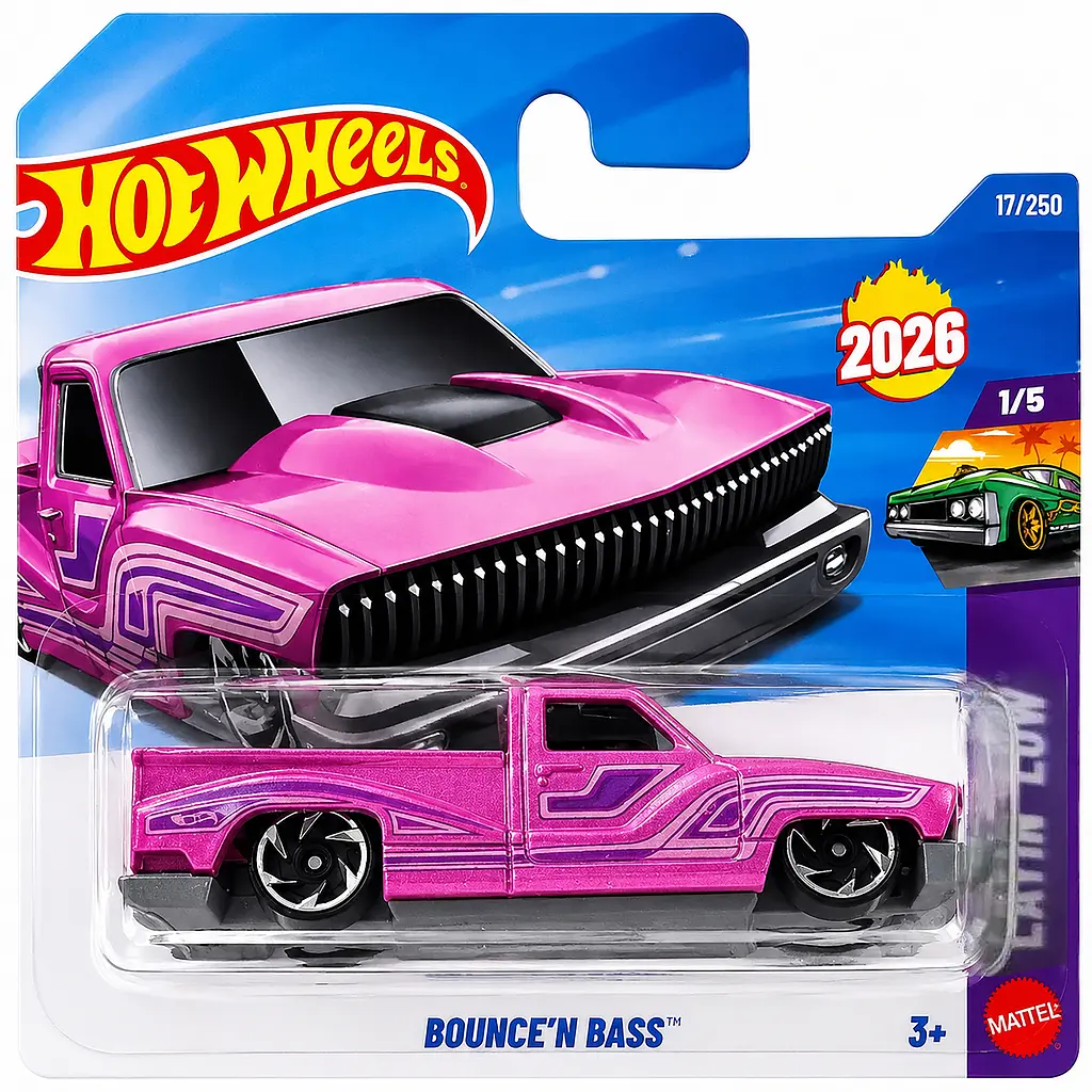 Базова машинка Hot Wheels Layin Low Bounce´n Bass рожева (5785) JJK69-N521