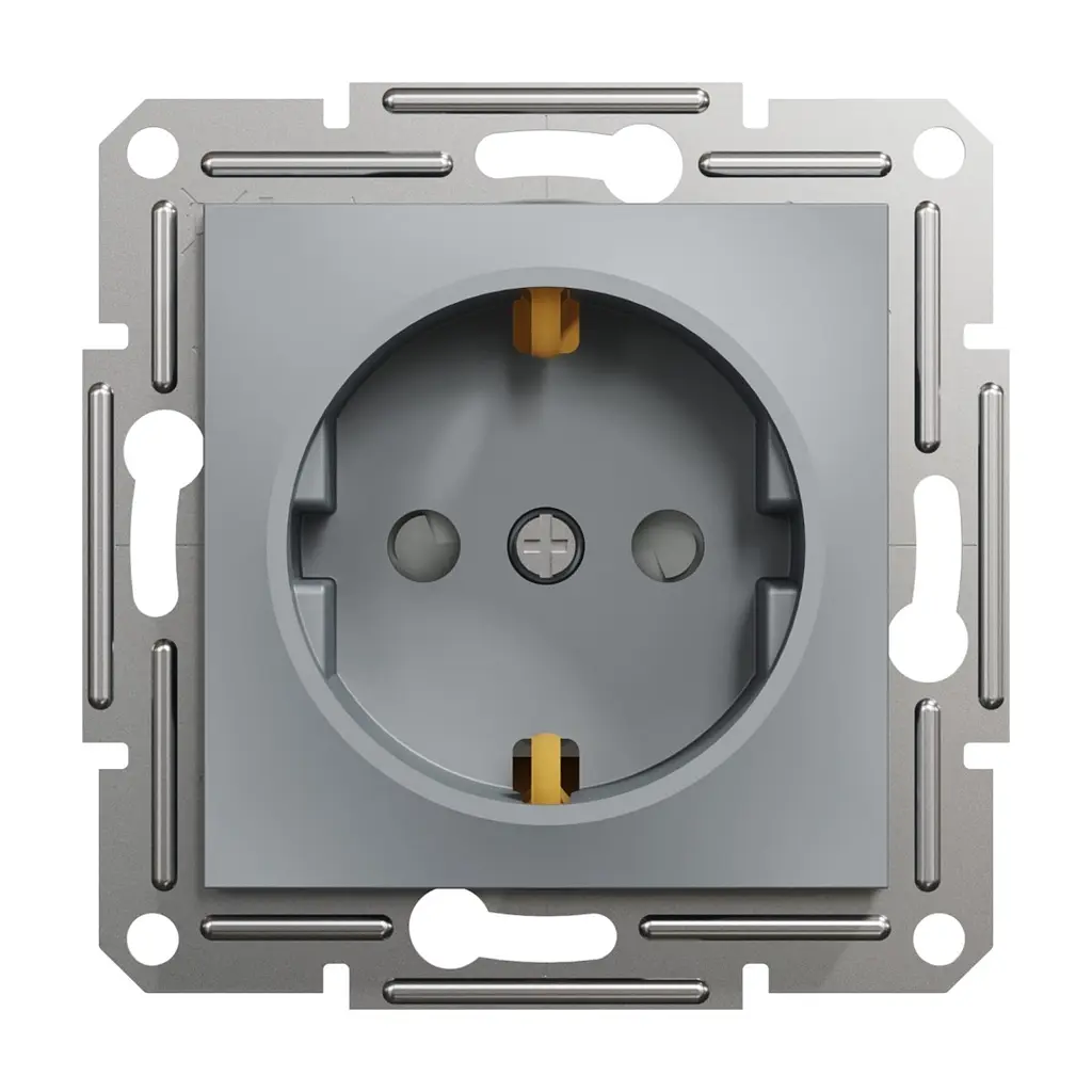 Розетка Schneider Electric ASFORA со штор. сталь (EPH2900262)