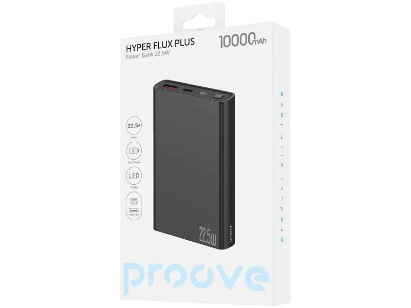 Зовнішній акумулятор (павербанк) Proove Hyper Flux Plus 22.5W 10000mAh Black (PBF122120001) - фото 2
