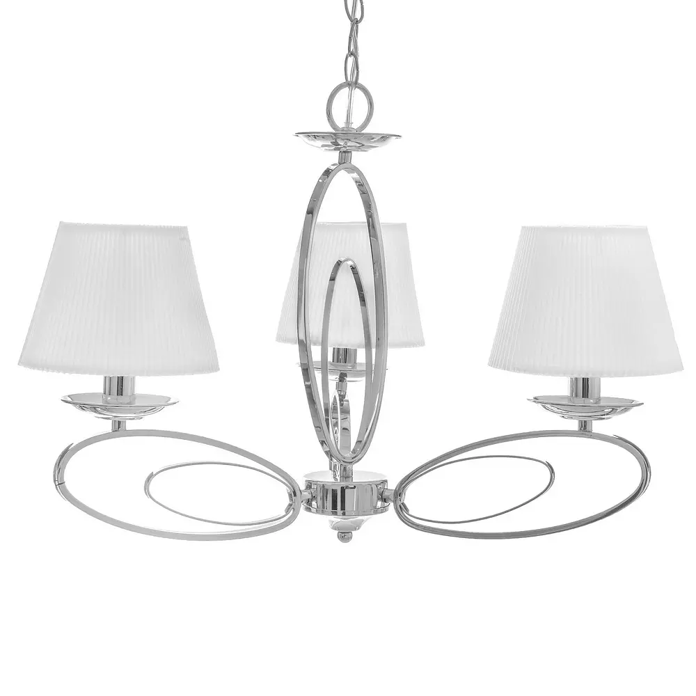 Люстра подвесная Brille с абажуром классическая E14 40W CH (BKL-597S/3) - фото 3