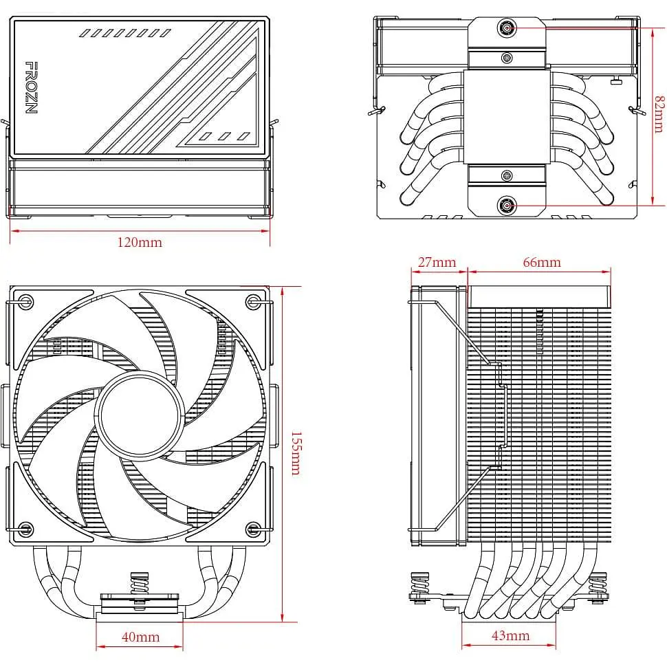 Кулер для процесора ID-Cooling Frozn A610 ARGB White (FROZN A610 ARGB White) - фото 7