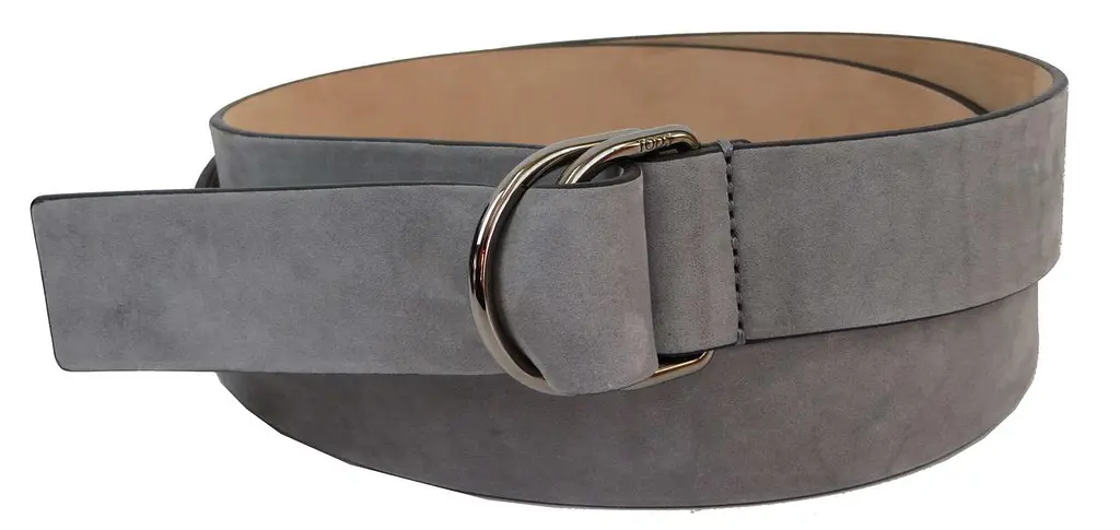 Ремінь жіночий Tod's 80-118 см 3.5 см нубук Світло-сірий