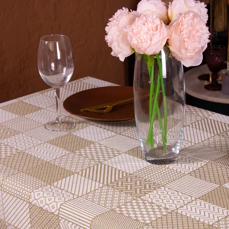 Скатертина MirSon №301 Jacquard olive 140x100 см жакард - фото 3