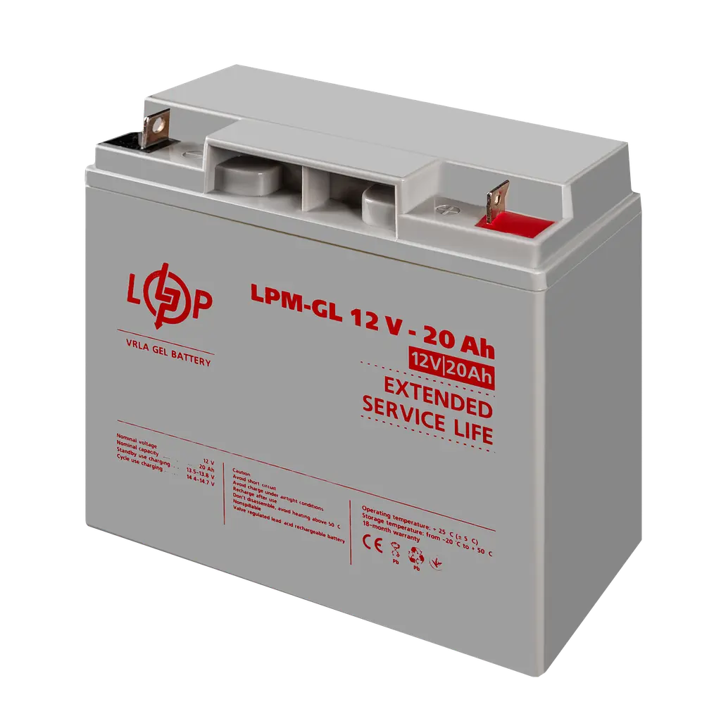 Акумулятор гелевий LPM-GL 12V - 20 Ah - фото 3
